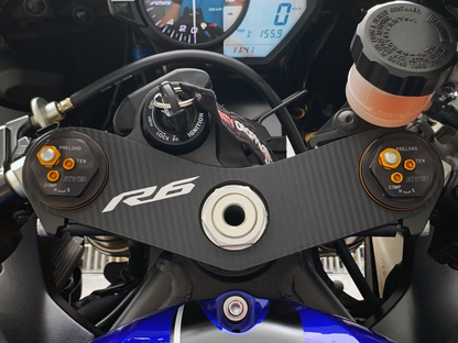 STEERING PLATE PROTECTION YAMAHA R6 2006 - 2020 - Carbon look